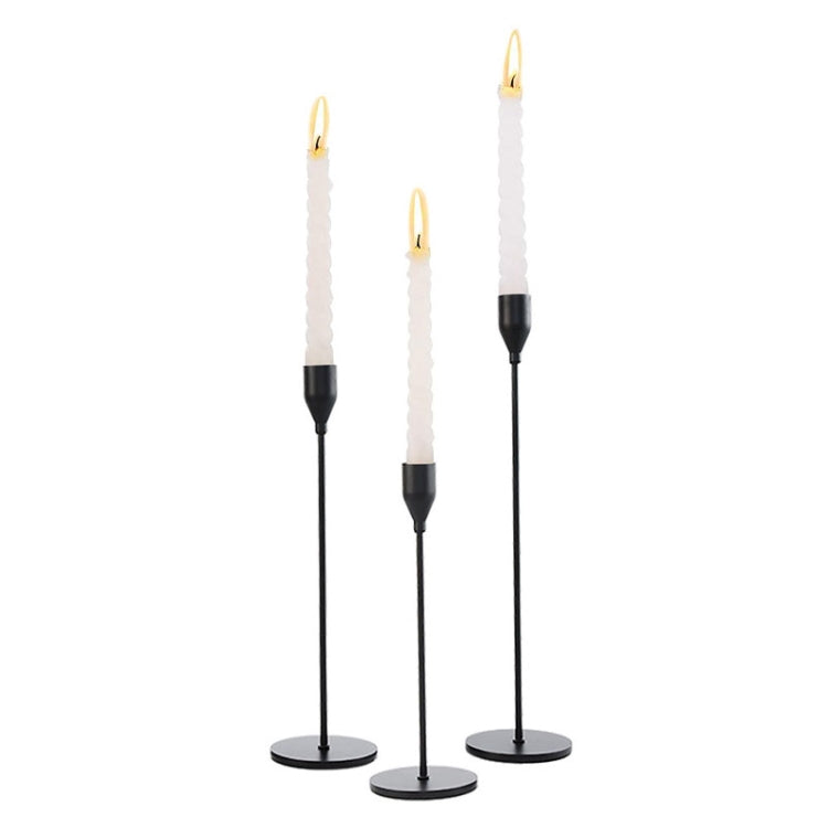 3 PCS / Set Home Decoration Wedding Wrought Iron Candle Holder, Style:, 3 PCS / Set Thick Bottom (Black), 3 PCS / Set Thick Bottom (Gold), 3 PCS / Set Thick Bottom (Rose Red), 3 PCS / Set Thick Bottom (Silver), 3 PCS / Set Thin Bottom (Black)          ...