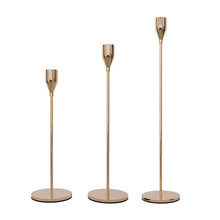 Load image into Gallery viewer, 3 PCS / Set Home Decoration Wedding Wrought Iron Candle Holder, Style:, 3 PCS / Set Thick Bottom (Black), 3 PCS / Set Thick Bottom (Gold), 3 PCS / Set Thick Bottom (Rose Red), 3 PCS / Set Thick Bottom (Silver), 3 PCS / Set Thin Bottom (Black)          ...