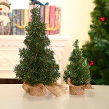 Load image into Gallery viewer, Hemp Bottom Mini Christmas Tree Shopping Mall Window Desktop Decoration, Size:, A-S11 20cm, A-S10 30cm