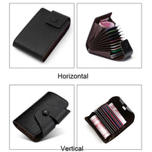 Load image into Gallery viewer, Organ Card Holder Large-capacity Card Sleeve For Men And Women, Horizontal Blue, Horizontal Black, Horizontal Coffee, Vertical Blue, Vertical  Black, Vertical Coffee