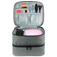Load image into Gallery viewer, Nail Polish Storage Bag Portable Essential Oil Lipstick Organizer, Grey