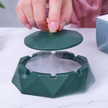 Load image into Gallery viewer, Stainless Steel Liner Ashtray With Cover Crown Home Decoration, Pink, Dark Green