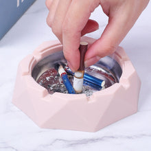 Load image into Gallery viewer, Stainless Steel Liner Ashtray With Cover Crown Home Decoration, Pink, Dark Green