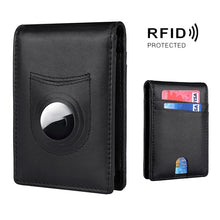 Load image into Gallery viewer, Tracker RFID Card Holder Leather Men Wallet for AirTag 2nd Gen / AirTag 1st Gen, Carbon Fiber, Plain Weave
