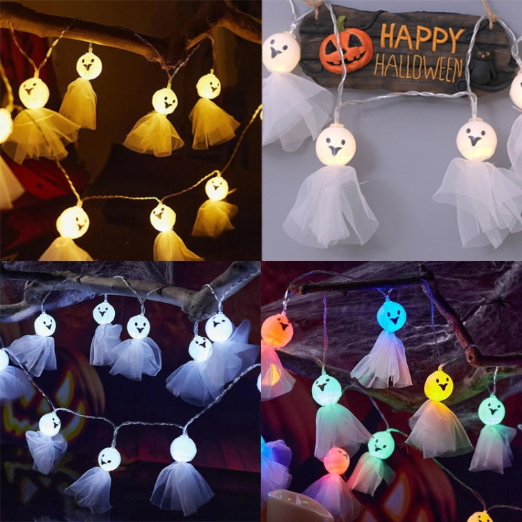 LED Halloween Decoration Luminous Cloth Ghost Ornament String Light, 1.5m 10 Lights, 3m 20 Lights, 6m 40 Lights