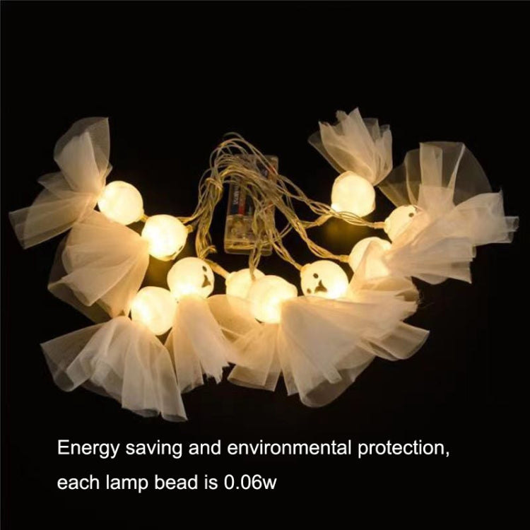 LED Halloween Decoration Luminous Cloth Ghost Ornament String Light, 1.5m 10 Lights, 3m 20 Lights, 6m 40 Lights