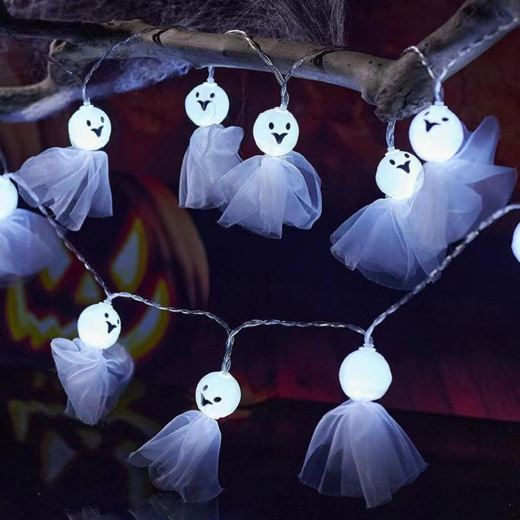 LED Halloween Decoration Luminous Cloth Ghost Ornament String Light, 1.5m 10 Lights, 3m 20 Lights, 6m 40 Lights