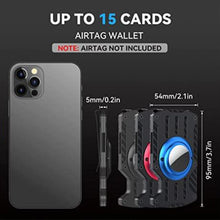 Load image into Gallery viewer, Men Ultra Slim Tracker Card Holder RFID Metal Card Holder for AirTag 2nd Gen / AirTag 1st Gen, Black, Blue, Red