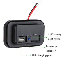 Load image into Gallery viewer, 18W QC3.0 Fast Charge PD Car RV Boat Charger, 18W