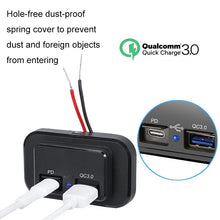 Load image into Gallery viewer, 18W QC3.0 Fast Charge PD Car RV Boat Charger, 18W