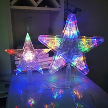 Load image into Gallery viewer, Christmas Tree Top Light LED Glowing Star Lights, Size:, Small Battery Model, Large Battery Model, Small EU Plug, Large EU Plug