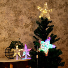 Load image into Gallery viewer, Christmas Tree Top Light LED Glowing Star Lights, Size:, Small Battery Model, Large Battery Model, Small EU Plug, Large EU Plug