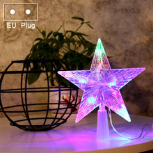 Load image into Gallery viewer, Christmas Tree Top Light LED Glowing Star Lights, Size:, Small Battery Model, Large Battery Model, Small EU Plug, Large EU Plug