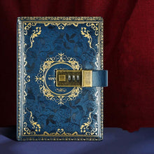 Load image into Gallery viewer, B6 PU Leather Retro Password Book With Lock Diary Hand Book, Blue, Purple, Wine Red, Brown, Green