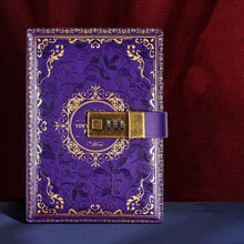 Load image into Gallery viewer, B6 PU Leather Retro Password Book With Lock Diary Hand Book, Blue, Purple, Wine Red, Brown, Green