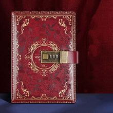 Load image into Gallery viewer, B6 PU Leather Retro Password Book With Lock Diary Hand Book, Blue, Purple, Wine Red, Brown, Green