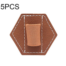 Load image into Gallery viewer, 5 PCS Capacitive Pen Bag Self Adhesive Pen Holder PU Pen Clip,Style:, Hexagonal Black, Hexagonal Blue, Hexagonal Orange, Hexagonal Red, Hexagonal Brown, Hexagon Double Black, Rectangular Double Black, Round