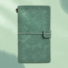 Load image into Gallery viewer, A6  Retro Lace Carved Girls Hand Ledger Diary With 3 Separate Inner Pages, Dark Green, Pink, Bright Orange, Oats, Beige
