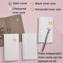 Load image into Gallery viewer, A6  Retro Lace Carved Girls Hand Ledger Diary With 3 Separate Inner Pages, Dark Green, Pink, Bright Orange, Oats, Beige