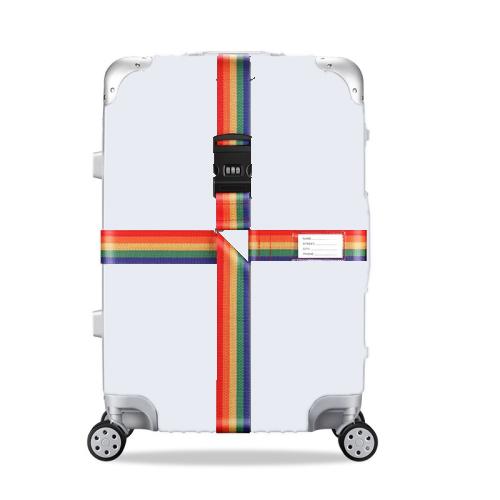Luggage Reinforcement Straps Fixed Protective Rope With Combination Lock, Red, Blue, Black, Khaki, Purple, Orange, Customs Lock Red, Customs Lock Blue, Customs Lock Black, Customs Lock Khaki, Rainbow