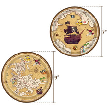 Load image into Gallery viewer, Pirate Treasure Hunt Themed Disposable Tablecloth Paper Plate Party Supplies Set, Pirate Treasure Hunt Themed