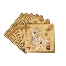 Load image into Gallery viewer, Pirate Treasure Hunt Themed Disposable Tablecloth Paper Plate Party Supplies Set, Pirate Treasure Hunt Themed