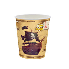 Load image into Gallery viewer, Pirate Treasure Hunt Themed Disposable Tablecloth Paper Plate Party Supplies Set, Pirate Treasure Hunt Themed