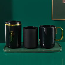 Load image into Gallery viewer, JM043 Home Mouthwash Cup Set Couple Convenient Travel Toothbrush Box, Style:, 2 Cups Dark Green, 2 Cups Black, 2 Cups White, 3 Cups Dark Green, 3 Cups Black, 3 Cups White