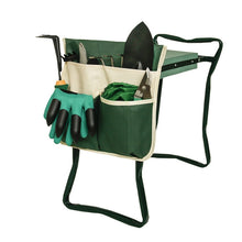 Load image into Gallery viewer, MTP-635 Gardening Bench Cart Tool Storage Bag, MTP-635 Green Beige Stitching, MTP-635 Green White Stripe, MTP-635 Blue White Stripe
