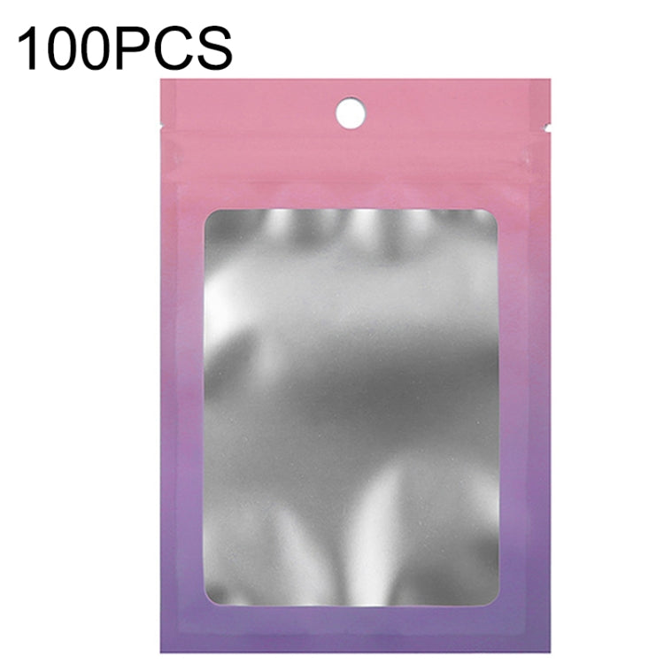 100PCS Aluminum Foil Ziplock Bag Jewelry Data Cable Sealed Packaging Bag, Size: