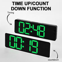 Load image into Gallery viewer, 6629 13 Inch Multifunctional LED Living Room Large Screen Wall Clock, 13 Inch Black Shell Orange Light, 13 Inch Black Shell Green Light, 13 Inch Black Shell Red Light, 13 Inch White Shell Orange Light, 13 Inch White Shell Green Light                   ...