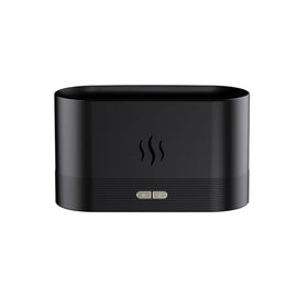7 Color Flame Aromatherapy Machine Home Office Desk Air Humidifier, 7 Color(Black), 7 Color (White)