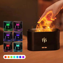 Load image into Gallery viewer, 7 Color Flame Aromatherapy Machine Home Office Desk Air Humidifier, 7 Color(Black), 7 Color (White)