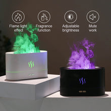 Load image into Gallery viewer, 7 Color Flame Aromatherapy Machine Home Office Desk Air Humidifier, 7 Color(Black), 7 Color (White)
