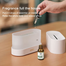 Load image into Gallery viewer, 7 Color Flame Aromatherapy Machine Home Office Desk Air Humidifier, 7 Color(Black), 7 Color (White)