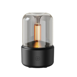 120ML Simulated Candlelight Aroma Diffuser USB Home Atmosphere Night Light Humidifier, DQ702 (Black), DQ702 (Beige)