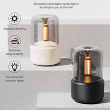Load image into Gallery viewer, 120ML Simulated Candlelight Aroma Diffuser USB Home Atmosphere Night Light Humidifier, DQ702 (Black), DQ702 (Beige), DQ702 (Pink)