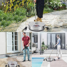 Load image into Gallery viewer, Round Floor Scrubber High Pressure Cleaner, Size:, 15 inch Plastic+2 Shots, 15 inch Stainless Steel+2 Shots