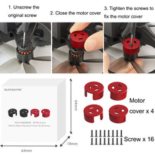 Load image into Gallery viewer, 4 PCS / Set Sunnylife AT-MD475 Dust-proof Waterproof Aluminum Alloy Motor Cover For DJI Avata, Red, Black