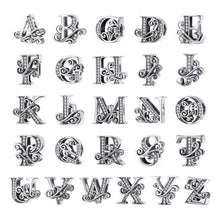Load image into Gallery viewer, BSC030 26 Letters DIY Bracelet Beaded Accessories Zircon Silver Beads, Style:, A, B, C, D, E, F, G, H, I, J, K, L, M, N, O, P, Q, R, S, T, U, V, W, X, Y, Z