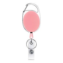 Load image into Gallery viewer, 68cm Retractable Pull Badge Reel Zinc Alloy ID Lanyard Name Tag Card Badge Holder, White, Orange, Pink, Black, Red, Yellow, Green, Navy Blue, Purple, Sky Blue