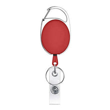 Load image into Gallery viewer, 68cm Retractable Pull Badge Reel Zinc Alloy ID Lanyard Name Tag Card Badge Holder, White, Orange, Pink, Black, Red, Yellow, Green, Navy Blue, Purple, Sky Blue