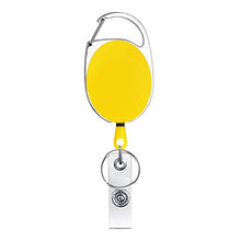 Load image into Gallery viewer, 68cm Retractable Pull Badge Reel Zinc Alloy ID Lanyard Name Tag Card Badge Holder, White, Orange, Pink, Black, Red, Yellow, Green, Navy Blue, Purple, Sky Blue