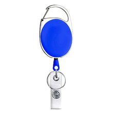 Load image into Gallery viewer, 68cm Retractable Pull Badge Reel Zinc Alloy ID Lanyard Name Tag Card Badge Holder, White, Orange, Pink, Black, Red, Yellow, Green, Navy Blue, Purple, Sky Blue
