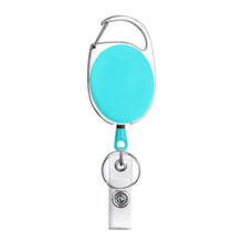 Load image into Gallery viewer, 68cm Retractable Pull Badge Reel Zinc Alloy ID Lanyard Name Tag Card Badge Holder, White, Orange, Pink, Black, Red, Yellow, Green, Navy Blue, Purple, Sky Blue