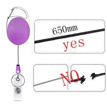 Load image into Gallery viewer, 68cm Retractable Pull Badge Reel Zinc Alloy ID Lanyard Name Tag Card Badge Holder, White, Orange, Pink, Black, Red, Yellow, Green, Navy Blue, Purple, Sky Blue