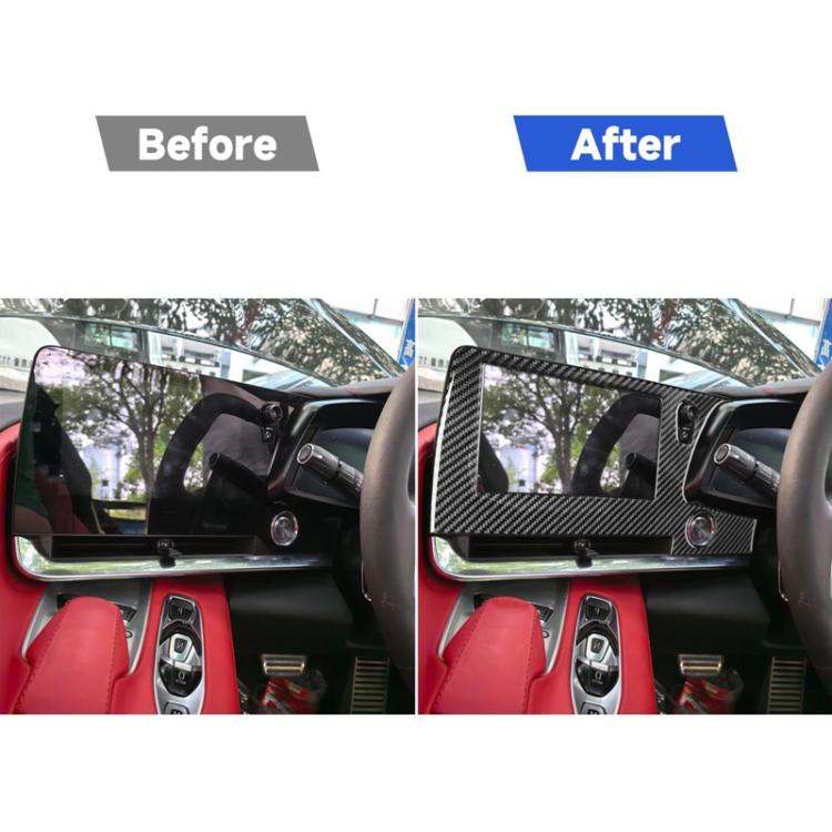 For Chevrolet Corvette C8 Right-Hand Drive Central Control Screen Frame Sticker, Right-Hand Drive