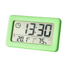 Load image into Gallery viewer, YD005 Mini Light and Thin LCD Screen Temperature/Humidity Meter Electronic Clock, White, Red, Green, Blue, Black