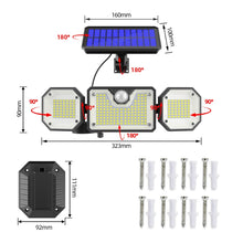 Load image into Gallery viewer, Solar Human Body Sensor Light LED Outdoor Waterproof Garden Light, Style:, Split 226LED, All In One 226LED