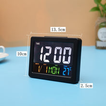 Load image into Gallery viewer, G2000 Color Screen Date Temperature Display Alarm Clock Desk Clock, White, Black